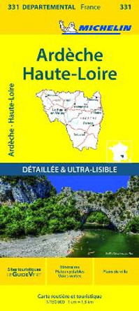 Ardeche, Haute-Loire - Michelin Local Map 331 by Michelin 9782067202337
