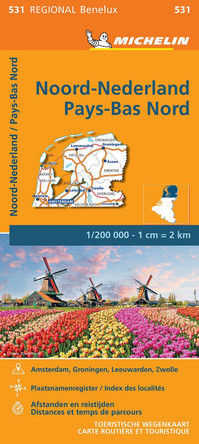 Netherlands North - Michelin Regional Map 531 by Michelin 9782067183360