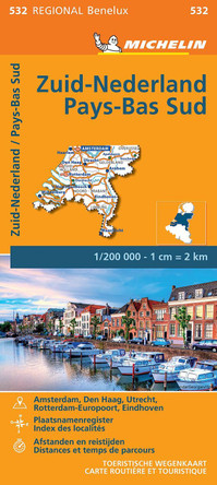 Netherlands South - Michelin Regional Map 532 by Michelin 9782067183407