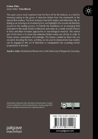 A Narratological Approach to Lists in Detective Fiction by Sarah J. Link 9783031332296