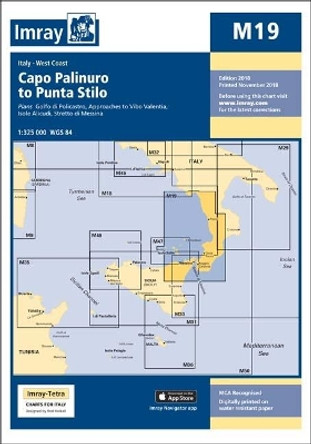 Imray Chart M19: Capo Palinuro to Punta Stilo by Imray Imray 9781786790934