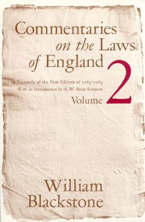 Commentaries on the Laws of England: v.2 by Sir William Blackstone