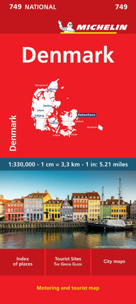 Denmark - Michelin National Map 749: Map by Michelin 9782067262782