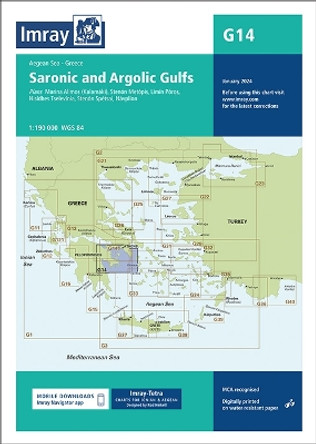 Imray Chart G14: Saronic and Argolic Gulfs: 2024 by Imray 9781786795489