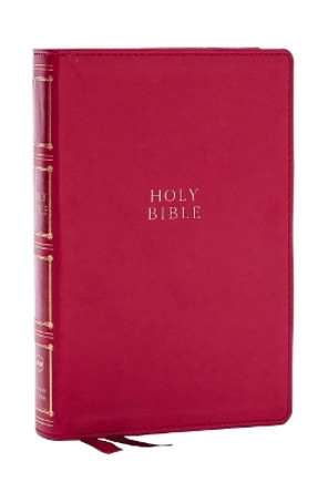 NKJV, Compact Center-Column Reference Bible, Leathersoft, Dark Rose, Red Letter, Thumb Indexed, Comfort Print by Thomas Nelson 9781400333080