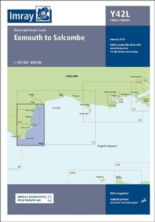 Imray Chart Y42 Laminated: Laminated Y42 Exmouth to Salcombe (Small Format) by Imray 9781786791405