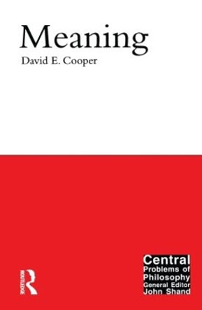 Meaning by David E. Cooper 9781902683751