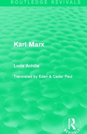 Karl Marx by Loria Achille 9781138640511