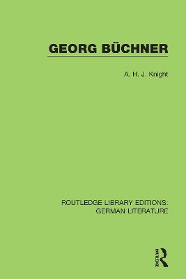 Georg Buchner by A. H. J. Knight 9780367856168