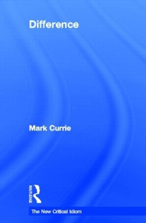 Difference by Mark Currie 9780415222211