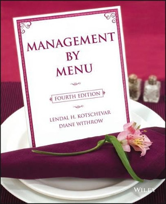 Management by Menu by Lendal H. Kotschevar 9780471475774