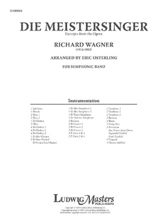 Die Meistersinger Excerpts: Conductor Score by Richard Wagner 9781571348180