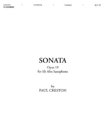 Sonata, Op. 19 by Paul Creston 9781617805707