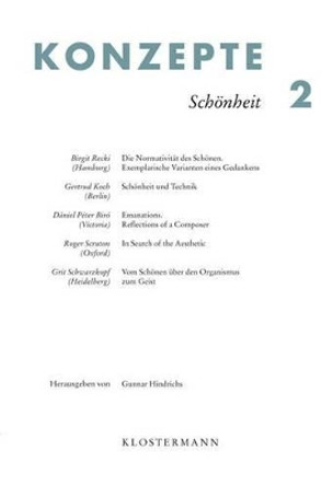 Konzepte 2: Schonheit by Gunnar Hindrichs 9783465039631