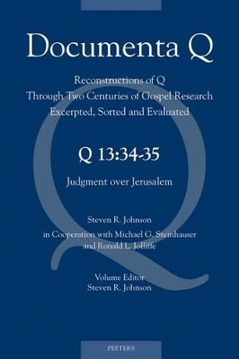 Q13: 34-35. Judgment over Jerusalem: Volume Editor: S.R. Johnson by R. Jolliffe 9789042930537