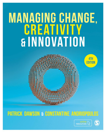 Managing Change, Creativity and Innovation by Patrick Dawson 9781529734959