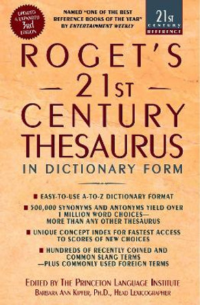 Roget's 21St Thesaurus 3Rd Edition by Barbara Ann Kipfer