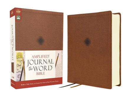 Amplified Journal the Word Bible, Leathersoft, Brown: Reflect, Take Notes, or Create Art Next to Your Favorite Verses by Zondervan 9780310463627
