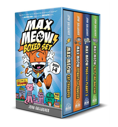 Max Meow Boxed Set: Welcome to Kittyopolis (Books 1-4): (A Graphic Novel Boxed Set) by John Gallagher 9780593703625