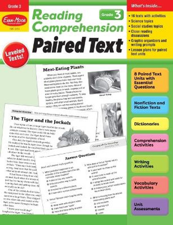 Reading Comprehension: Paired Text, Grade 3 Teacher Resource by Evan-Moor Corporation 9781645143420