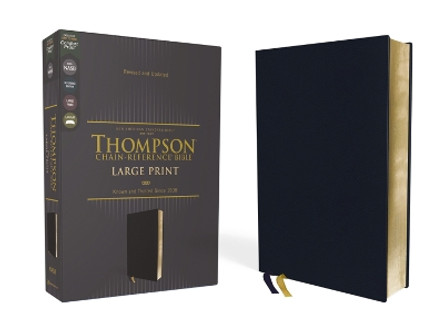 NASB, Thompson Chain-Reference Bible, Large Print, Leathersoft, Navy, 1995 Text, Red Letter, Comfort Print by Dr. Frank Charles Thompson 9780310459545