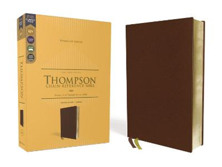 KJV, Thompson Chain-Reference Bible, Genuine Leather, Calfskin, Brown, Art Gilded Edges, Red Letter, Comfort Print by Dr. Frank Charles Thompson