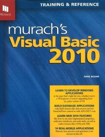 Murach's Visual Basic 2010 by Anne Boehm 9781890774585