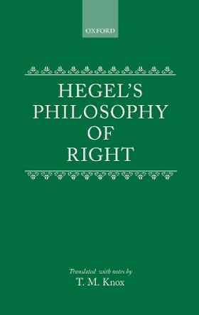 Hegel's Philosophy of right by G. W. F. Hegel 9780198241287