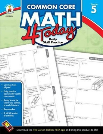 Common Core Math 4 Today, Grade 5: Daily Skill Practice by Erin McCarthy 9781624420405