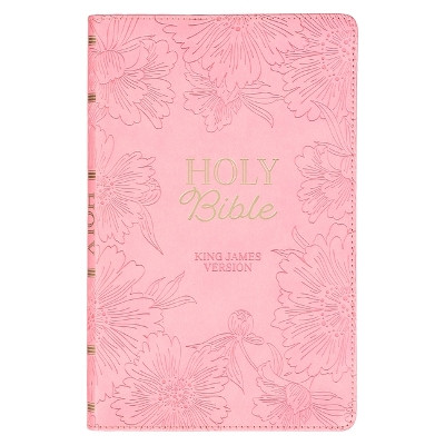 KJV Holy Bible, Gift Edition King James Version, Faux Leather Flexible Cover, Light Pink Floral by Christian Art Gifts 9781639522859
