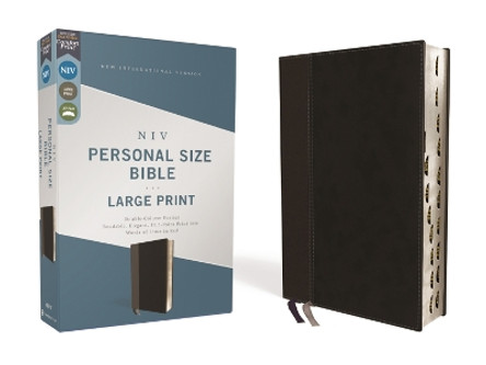 NIV, Personal Size Bible, Large Print, Leathersoft, Black, Red Letter, Thumb Indexed, Comfort Print by Zondervan 9780310458807
