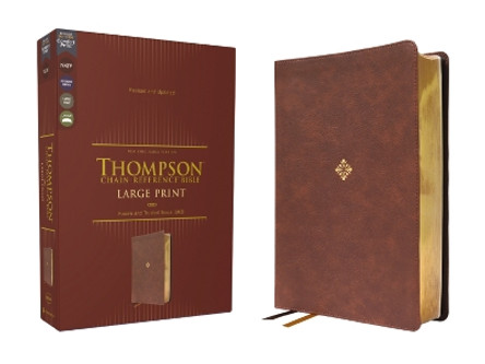 NKJV, Thompson Chain-Reference Bible, Large Print, Leathersoft, Brown, Red Letter, Comfort Print by Dr. Frank Charles Thompson 9780310459347