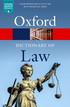 A Dictionary of Law by Jonathan Law 9780192897497