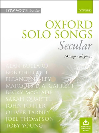 Oxford Solo Songs: Secular: Low voice book + downloadable backing tracks by Oxford 9780193556812