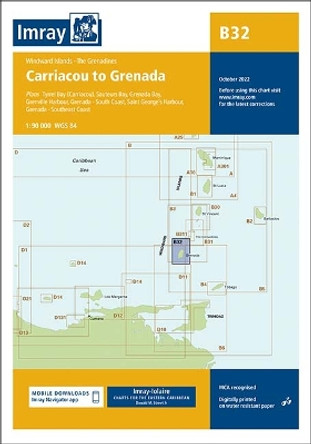 Imray Chart B32: Carriacou to Grenada: 2022 by Imray 9781786794161