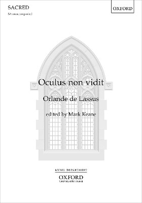 Oculus non vidit by Orlande de Lassus 9780193554399