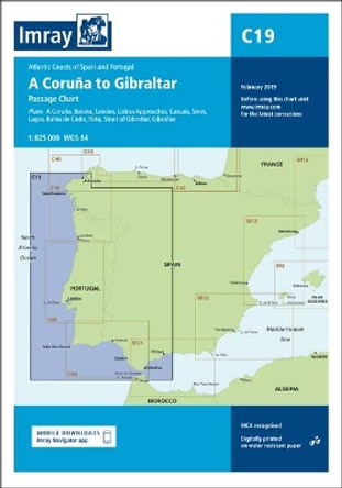 Imray Chart C19: A Coruna to Gibraltar: 2019 by Imray 9781786791054