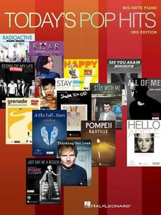 Today's Pop Hits: 3rd Edition - Big Note Piano by Hal Leonard Corp 9781495064968