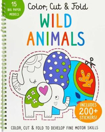 Color, Cut, and Fold: Wild Animals: Lions Tigers Elephants Art Books for Kids 4 - 8 Boys and Girls Coloring Creativity and Fine Motor Skills Kids Origami by Insight Kids