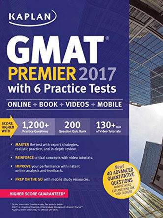 Kaplan GMAT Premier 2016 with 6 Practice Tests by Kaplan Publishing 9781784157821