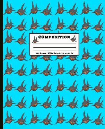 Composition: 100 Pages Wide Ruled 7.5 x 9.25 inch by Screaming Monkey Notebooks 9781074849429