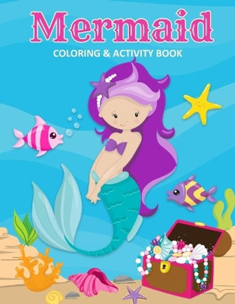 Mermaid Coloring & Activity Book: Primary K-2 - Coloring Pages - Word Search - Sudoku Puzzles - Learning Workbook - Travel Vacation Busy Rainy Ray Book - Under The Sea Fish And Treasure Cover by Pinkinkart Books 9781082892509