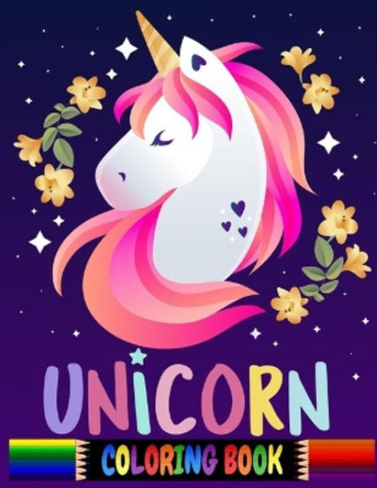 Unicorn Coloring Book: An Easy Unicorn Color Activities Book for All Ages Kids - (8.5 x 11 inches) by Shopozia - Coloring Books 9781085821582