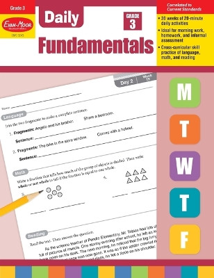 Daily Fundamentals, Grade 3 by Evan-Moor Educational Publihsers 9781629383576