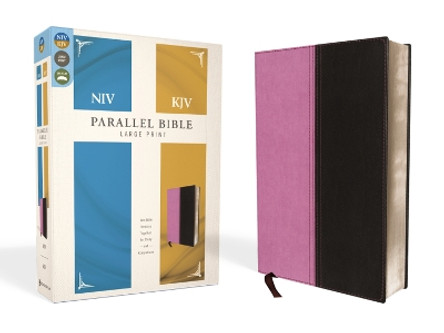NIV, KJV, Parallel Bible, Large Print, Leathersoft, Pink/Brown: The World's Two Most Popular Bible Translations Together by Zondervan Publishing 9780310439356