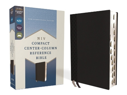 NIV, Compact Center-Column Reference Bible, Leathersoft, Black, Red Letter, Thumb Indexed, Comfort Print by Zondervan 9780310462897