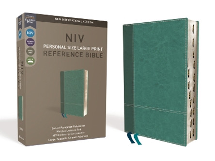NIV, Personal Size Reference Bible, Large Print, Leathersoft, Teal, Red Letter Edition, Thumb Indexed, Comfort Print by Zondervan 9780310449751