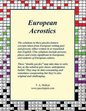 European Acrostics by F a McKen 9781514837320