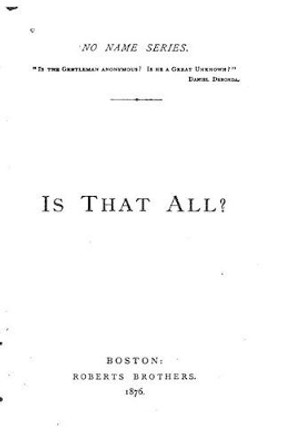 Is that All? by No Name Series 9781519733948