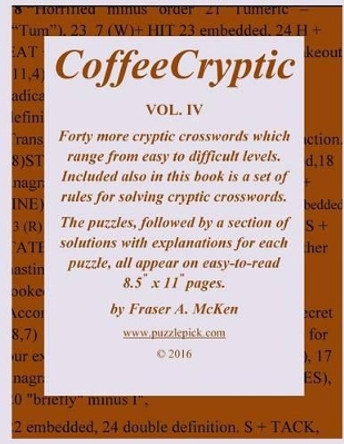 CoffeeCryptic Vol. IV by Fraser a McKen 9781534833388